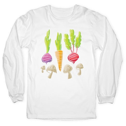 Retro Vegetable Pattern Longsleeve Tee